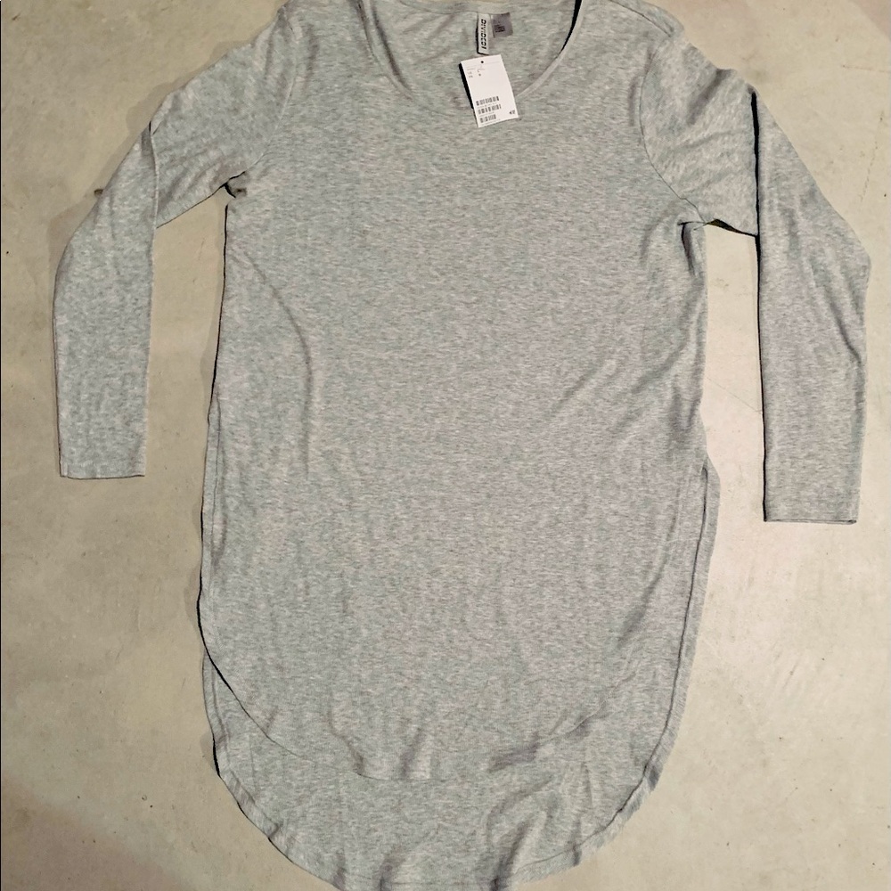 NEW w/ tags Heather Gray H&M High Low Tunic Top